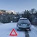 Emergency Warning Triangle by mAuto™, Foldable Reflective Safety Warning Sign, Roadside Hazard Triangle Symbol Warning Sign w/Secure Base, Early Warning Road Safety Triangle 3 Pack