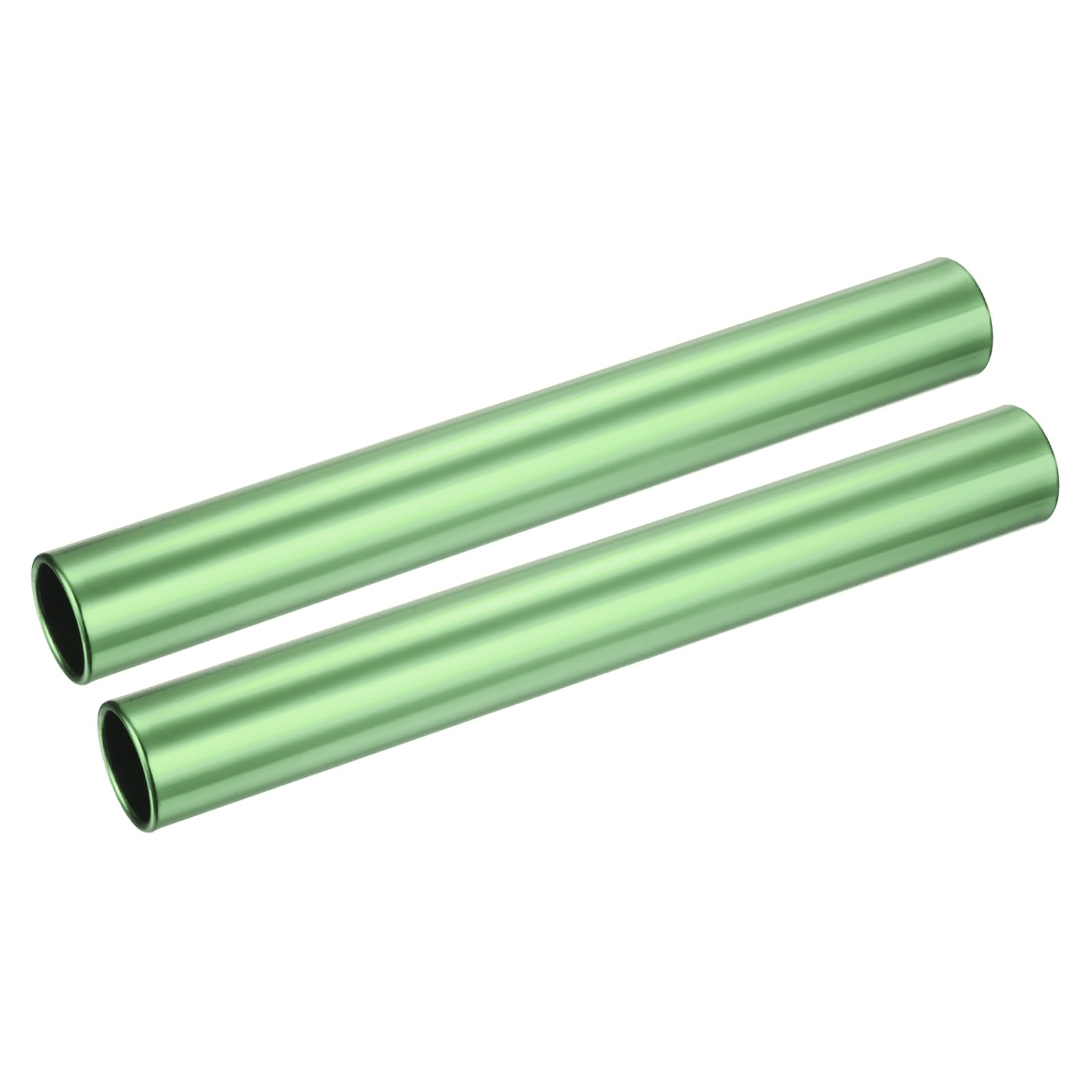 M METERXITY 2 Pack Relay Track Baton - Smooth Aluminum Alloy Hollow Tube, Apply to Team Building/Relay Races (1.5" x 11.8", Green)