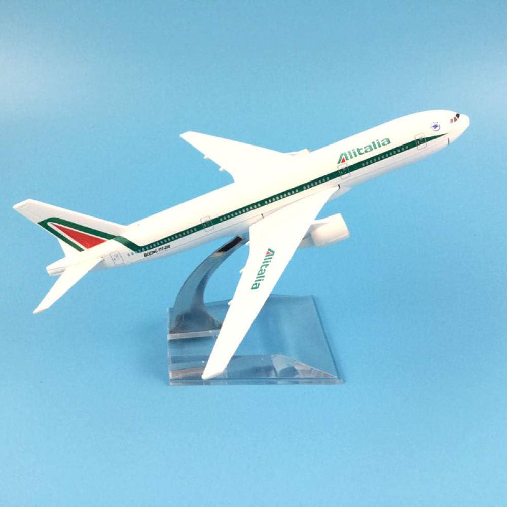 HCBYJ 16cm Plane Airplane Model Alitalia Boeing 777 Aircraft Model Diecast Metal 1:400 Plane Toy Gift