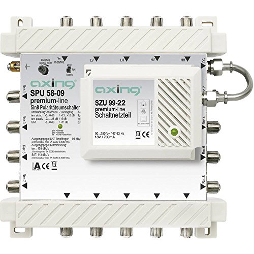 Axing Spu 58-09 Commutateur Multiple Satellite Pour 8 Récepteurs Multiswitch (5 X 8)