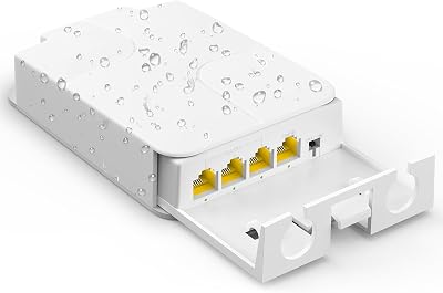 YuanLey Outdoor Gigabit PoE Extender 1-3 Out IP66 Waterproof VLAN 100m Repeater