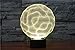 YANGHX 3D illusion Lamp 3D Brain illusion Light 100~240v Night 7 Color change LED desk table light lamp (Color: Multicolor)