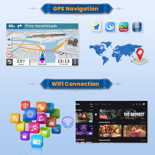 Inefala 2+64G Android 15 CarPlay Radio for BMW 5 Series (X5/E39/M5/E53) 1996-2007, Touch Screen 9'' with CarPlay and Android Auto, Support GPS Navigation Mirror Link Bluetooth RDS AHD WiFi DSP