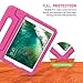 MoKo Case Fit Apple 2018/2017 iPad 9.7 6th/5th Generation/iPad Air/iPad Air 2 - Kids Friendly Shock Proof Convertible Handle Light Weight Protective Stand Cover, Magenta