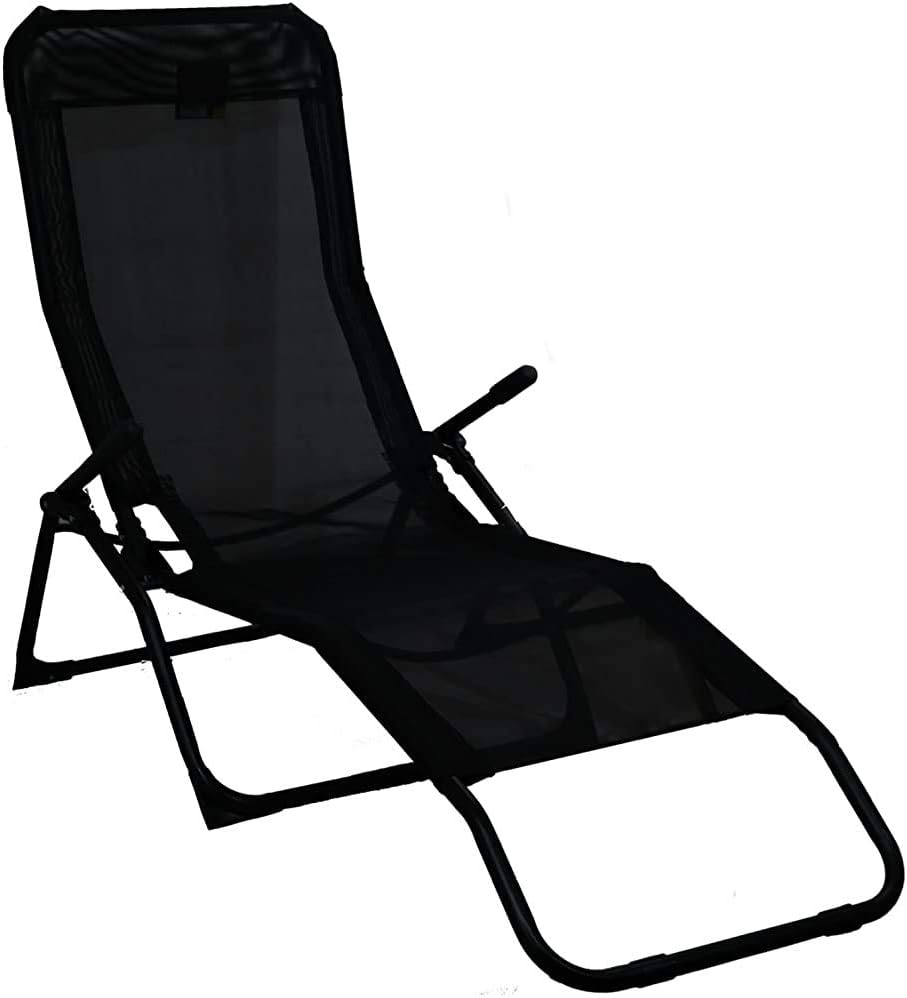 Rocking Chairs in Black Sun Loungers Folding Chairs Outdoor Garden Furniture,Black