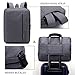 CoolBELL 15.6 Inches Convertible Laptop Messenger Bag Shoulder Bag Backpack Oxford Cloth Multi-Functional Briefcase for Laptop/MacBook / Tablet (New Grey)