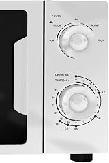 SIA FAM21WH 20L Microwave 700W Freestanding White with Analogue Dials view 3