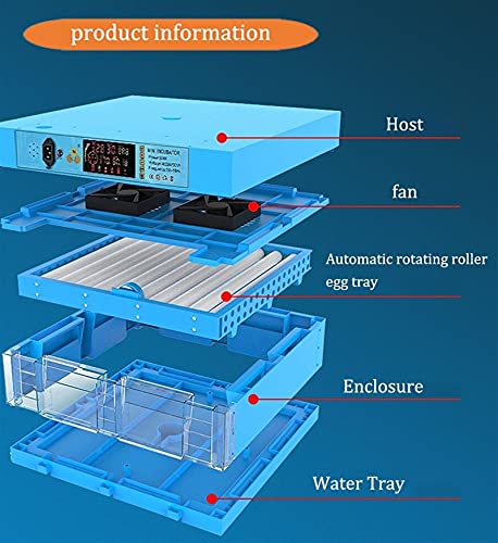 ZFF 320 Eier LED Digitales Inkubator Brutmaschine Brutkasten Mit Temperaturanzeige Und Feuchtigkeitsregulierung… – Bild 3