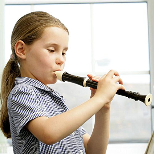 Soprano Recorder – 8 Hole Descant Recorder Instrument with Cleaning Rod, Case, Learning Instruction, Key of C