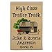 High Class Trailer Trash Personalized Campsite Flag, Customize Your Way (Black/Gray Trim)