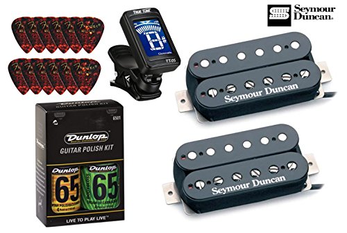 Seymour Duncan Distortion Mayhem Matched Pickup Set SH-6n,b with True Tune Tuner, Dunlop Care Kit, Fender Picks 11108-21-B