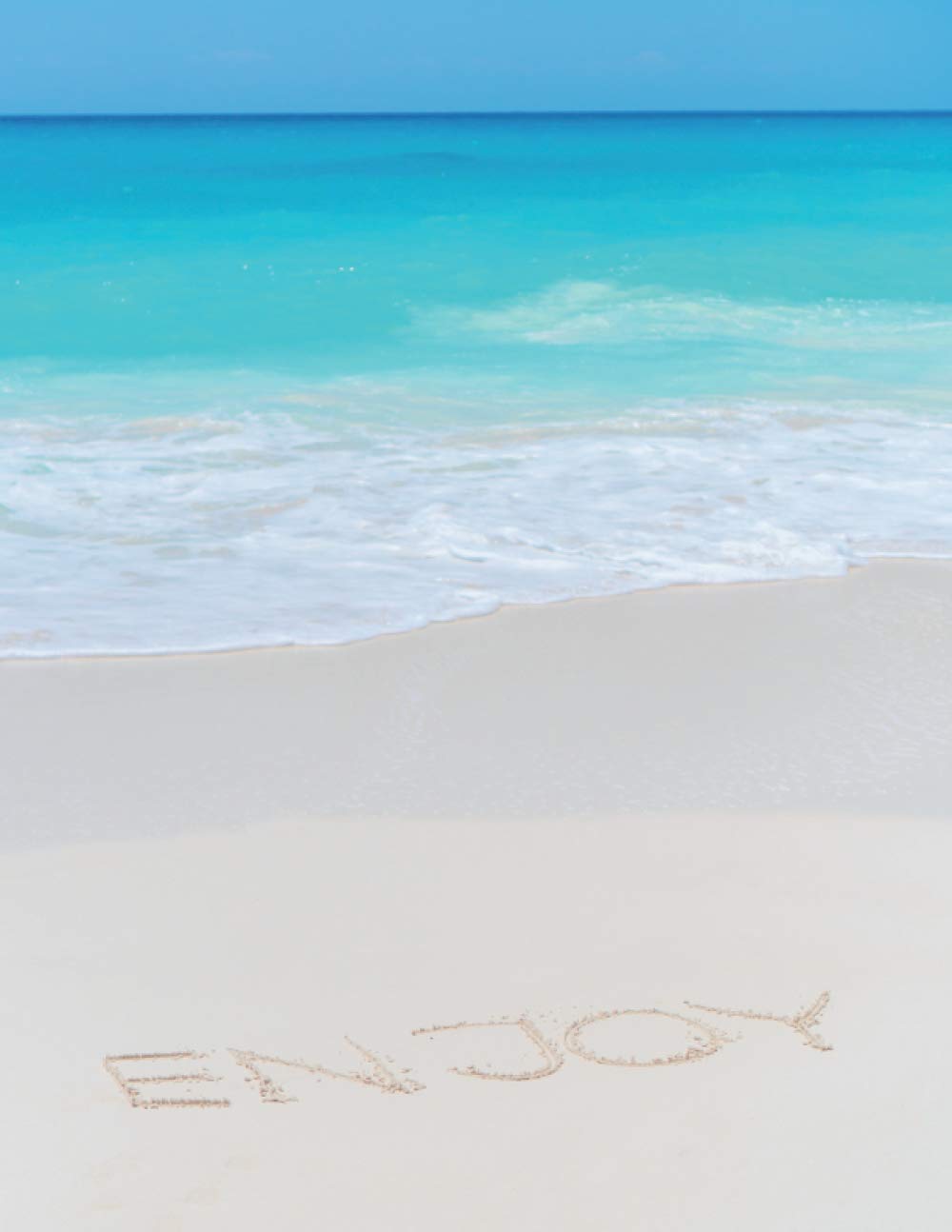 Enjoy Composition Notebook: White Sand Beach And Turquoise Water 8.5 X 11 College Ruled Notebook - Gift Ideas For Beach Lovers And Ocean Lovers