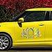 KANWAWO Laser Lotus Flower Vinyl Car Window Decal Sticker Car Styling Bumper Stickers Car Body Door Window Stickers Vinyl (2pcs Lotus Flower, 160 x 85 mm)