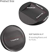 Jc.upin Bed Wheel Stoppers 4 Pcs Anti-Slip Castor Cups for Floors view 4
