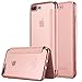 iPhone 8 Plus Case,iPhone 7 Plus Case, LONTECT Slim PU Leather Folio Flip Case with Card Slot & Clear Soft TPU Back Cover for Apple iPhone 8 Plus/iPhone 7 Plus - Rose Gold