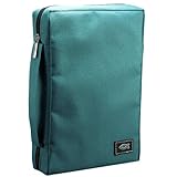 Poly-Canvas Bible / Book Cover w/Fish Applique (Large / Teal) by 
