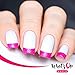 Whats Up Nails - French Tip Vinyl Tape Stencils for Nail Art Design (2 Sheets, 140 Strips Total)