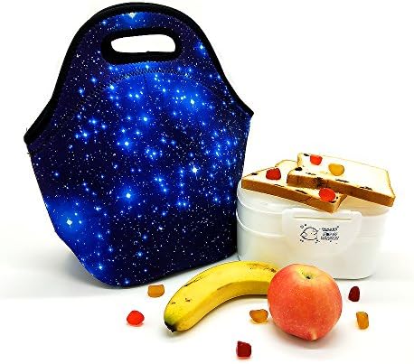 Casewee Lunch Bag Neoprene Lunch Bag Food ContainerTote Handbag Lunchbox Warm and Cooler for School Work Office(star)