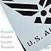 Large U.S AIR Force Stencil for Painting on Wood, Fabric, Walls, Airbrush + More | Reusable 12 x 14 inch Mylar Template (USAF Military Logo)