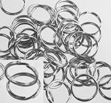 48 Split Ring Fishing Lure, Lanyard, Dog Tag Connector Nickel Plated Spring Steel 12mm Made in the USA