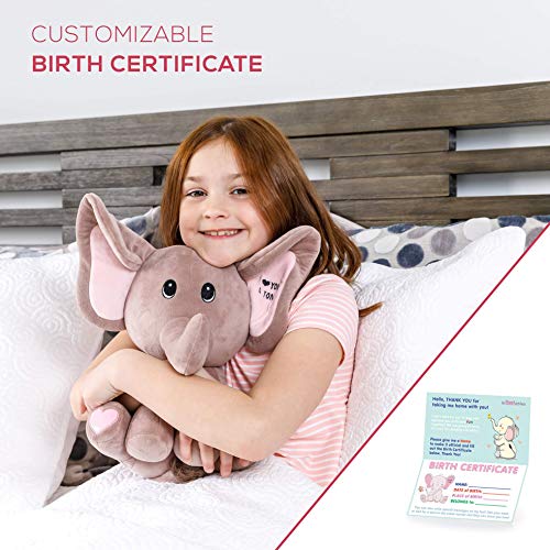 Baby Elephant stuffed animal - The Original I Love You a Ton Large Elephant plush animals toy. Gifts for Baby Showers, Birthdays, Valentines or Christmas. Cute, Fun, Soft and Pre Gift Wrapped Plushies