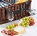 Picnic Basket Set for 4 Person | INSULATED Picnic Hamper Set | Picnic Table Set | Picnic Plates | Picnic Supplies | Summer Picnic Kit | Picnic Utensils Cutlery Flatware