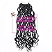 MOBOK 3 Pcs/Lot Goddess Locs Faux Locs Crochet Twist Braiding Soft Synthetic Hair Extension (1B), 14 Inch (Pack of 3)