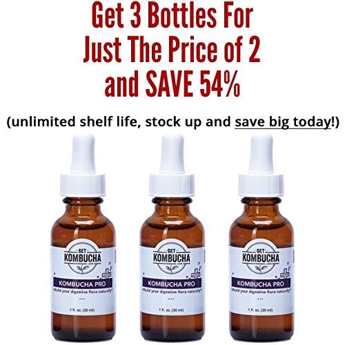 Liquid Probiotics Supplement, Organic Kombucha Cold Pressed Extract with Living Probiotics - (3 Bottles Total) Buy 2 Get 1 Free, Money-Back Guarantee. Liquid Probiotics Supplement, Organic Kombucha Cold Pressed Extract with Living Probiotics - (3 Bottles Total) Buy 2 Get 1 Free, Money-Back Guarantee.