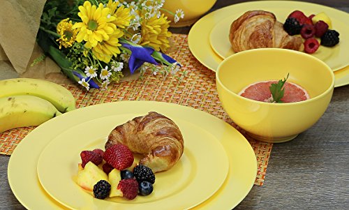 Calypso Basics by Reston Lloyd Melamine Bowl, Set of 6, Lemon
