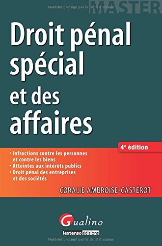 Droit pénal spécial et des affaires