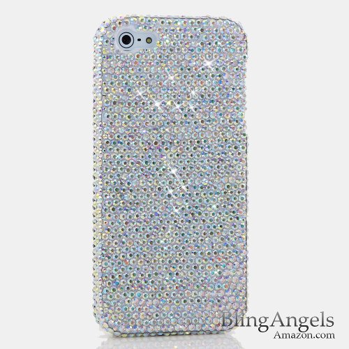 iPhone 6S PLUS Bling Case, iPhone 6 PLUS Case - LUXADDICTION® [Premium Quality] 3D Handmade Crystallized Bling Case Swarovski Crystals Diamond Sparkle Authentic AB Clear Crystals Cover