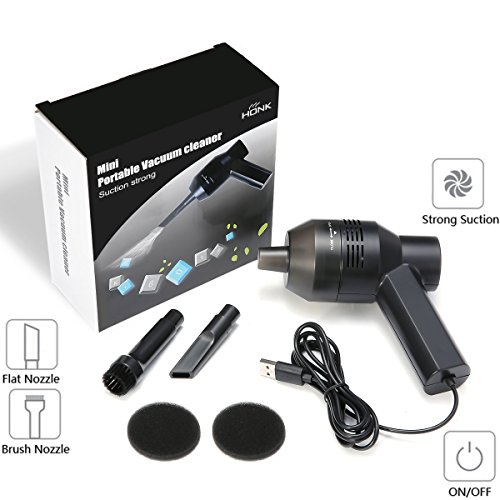 Cenblue Mini USB Vacuum Cleaner - Brush Nozzle Dust Collector Handheld Sucker Clean Kit For Portable Computer Laptop PC Keyboard Pet Food And Hair Other Debris Cleaning