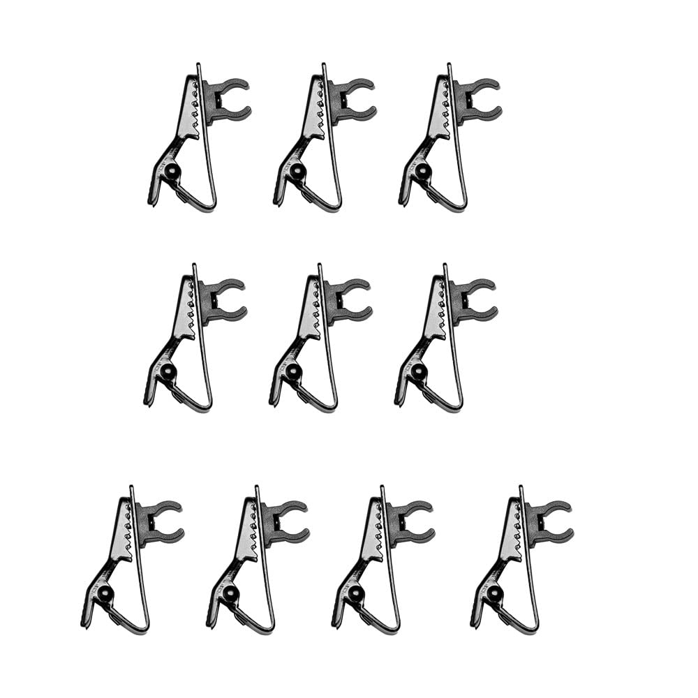 zalati Microphone Lapel Clip 10pcs Mini Portable Tie C Type Buckle for Lapel Lavalier Mic - 6mm