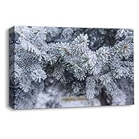 Canvas Wall Art Snowy Day Canvas Prints Home Artwork Decoration for Living Room,Bedroom - 12x18 inches