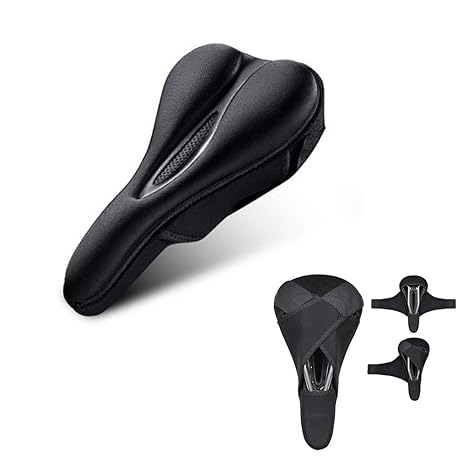 AUVSTAR Upgrade New Gel Fahrradsitzbezug,hohl und atmungsaktiv, Premium Fahrradsattelkissen,Geeignet für Mountainbike-Sitz, V