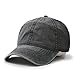 Vintage Washed Cotton Soft Mesh Adjustable Baseball Cap (Charcoal/Gray)