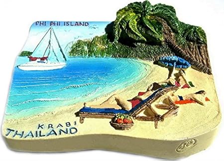 Phi Phi isla Krabi, Tailandia juguete de resina 3d imán para ...
