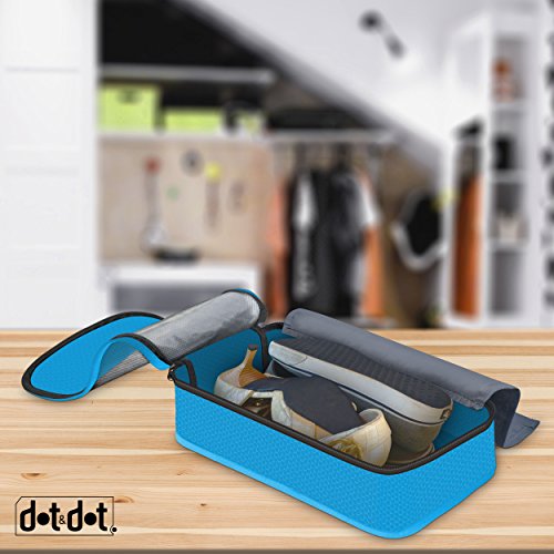 Dot&Dot - Shoe Bag - Convenient Packing System For Your Shoes When Traveling - Space Saver Bag - Protects Your Clothes From Dirt And Smell Of Your Shoes - Easy And Quick Access To Your Shoes While You Travel (Light Blue) - Thumbnail 7