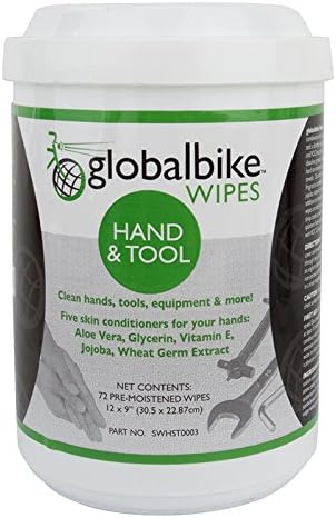 Global Bikes Cleaning Towel Hand/Tool Wipes, 72