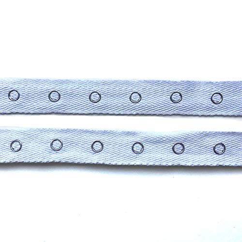 Black, White SNAP Button Tape Trim(3YD, 5YD /Pack) (White, 3YD)
