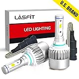 LASFIT H10/9140/9145 LED Fog Light Bulbs Kits-Flip COB Chips-60W 7600LM 6000K (Pack of 2）