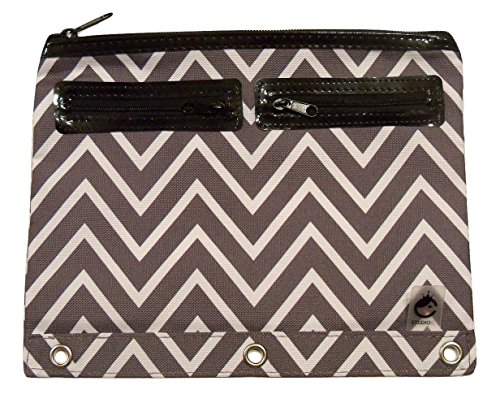 Carolina Pad Studio C Get Ziggy With It Storage Pouch for Binders ~ Gray and White (10