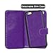 Vofolen 2 in 1 Case Wallet Folio Flip PU Leather Case Purple