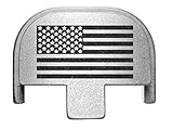 NDZ Performance Rear Slide Cover Plate for Smith & Wesson Self Defense S&W SD9 SD40 VE 9mm .40 Silver Custom Laser Engraved Image: US Flag Inverse Alternate