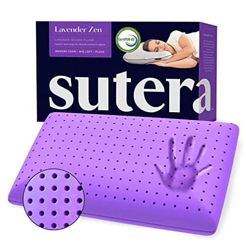 Sutera Cooling Lavender Zen Memory Foam Pillow for Sleeping