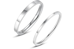 Chrishine Life Dainty Rings for Women Teen Girls Stackable Rings Set Eternity Wedding Band Lovely Friendship Ring Mothers Day Anniversary Graduation Birthday Gifts for Her, Gold/Silver, Size 6 to 9