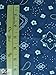 Navy Blue Paisley Bandana Print Poly Cotton Fabric 58
