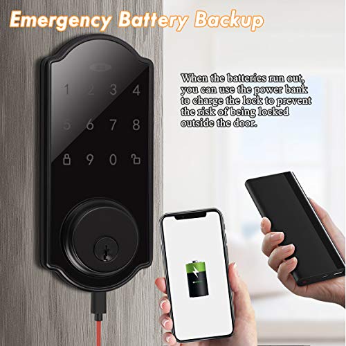 Probrico Smart Touchscreen Keypad Deadbolt with 100 Codes, Digital