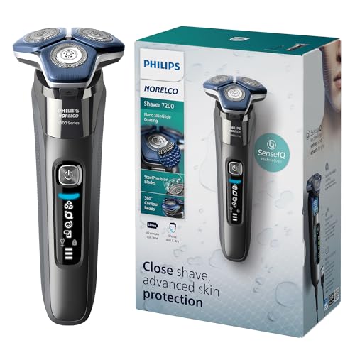 Philips Norelco Shaver 7200, Rechargeable Wet & Dry Electric Shaver with SenseI…