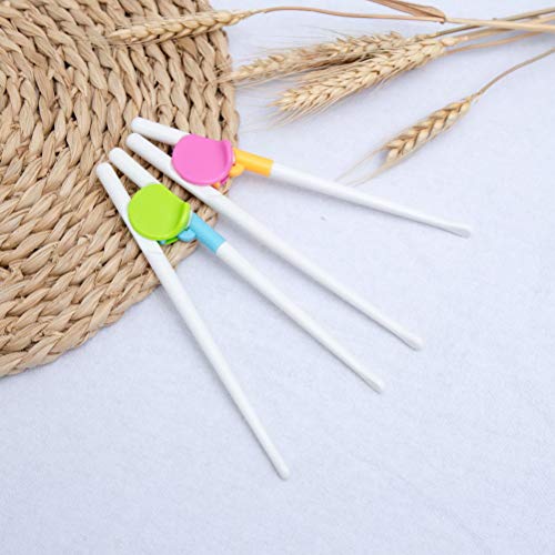WODE Shop 2 Pairs Kids Chopsticks Children Training Chopsticks(Pink and Green) - Thumbnail 4